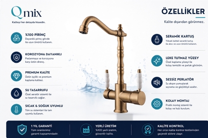 ARITMALI LÜX RUSTİK MUTFAK BATARYASI-ANTİK