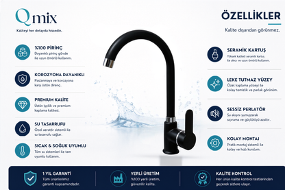 ANGEL SERİSİ MUTFAK BATARYASI-SİYAH