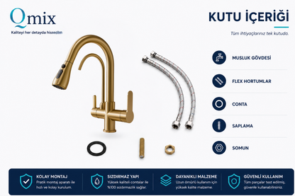 SPİRALLİ ARITMALI MUTFAK BATARYASI-GOLD