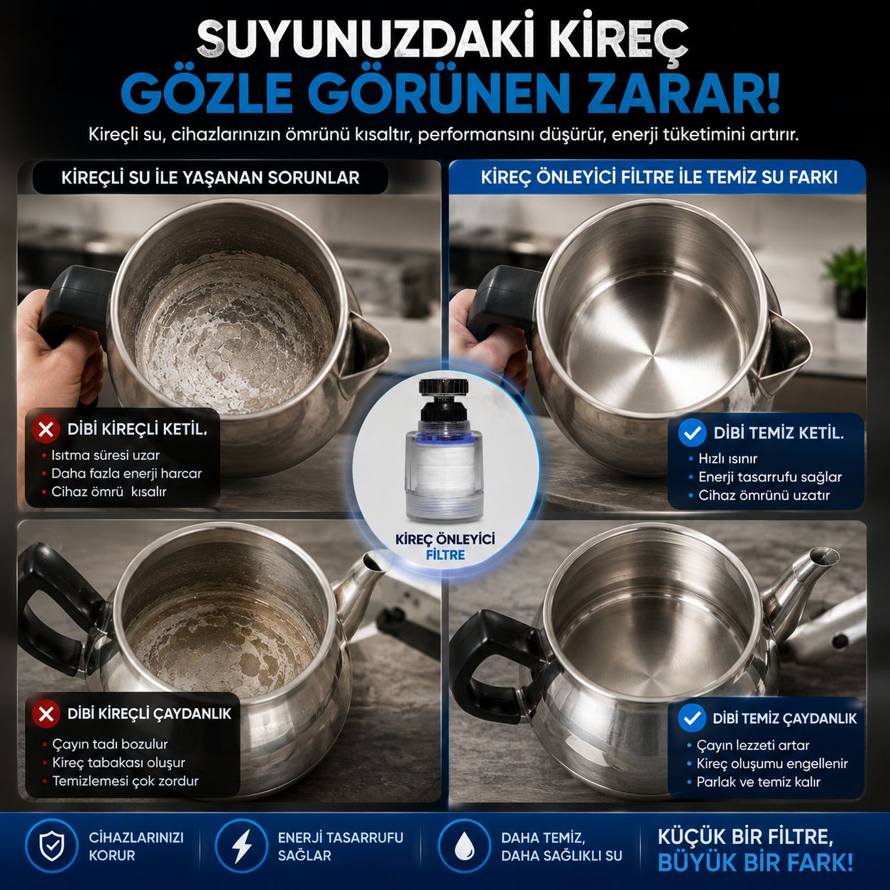 Akıllı Kireç Koruma Filtresi